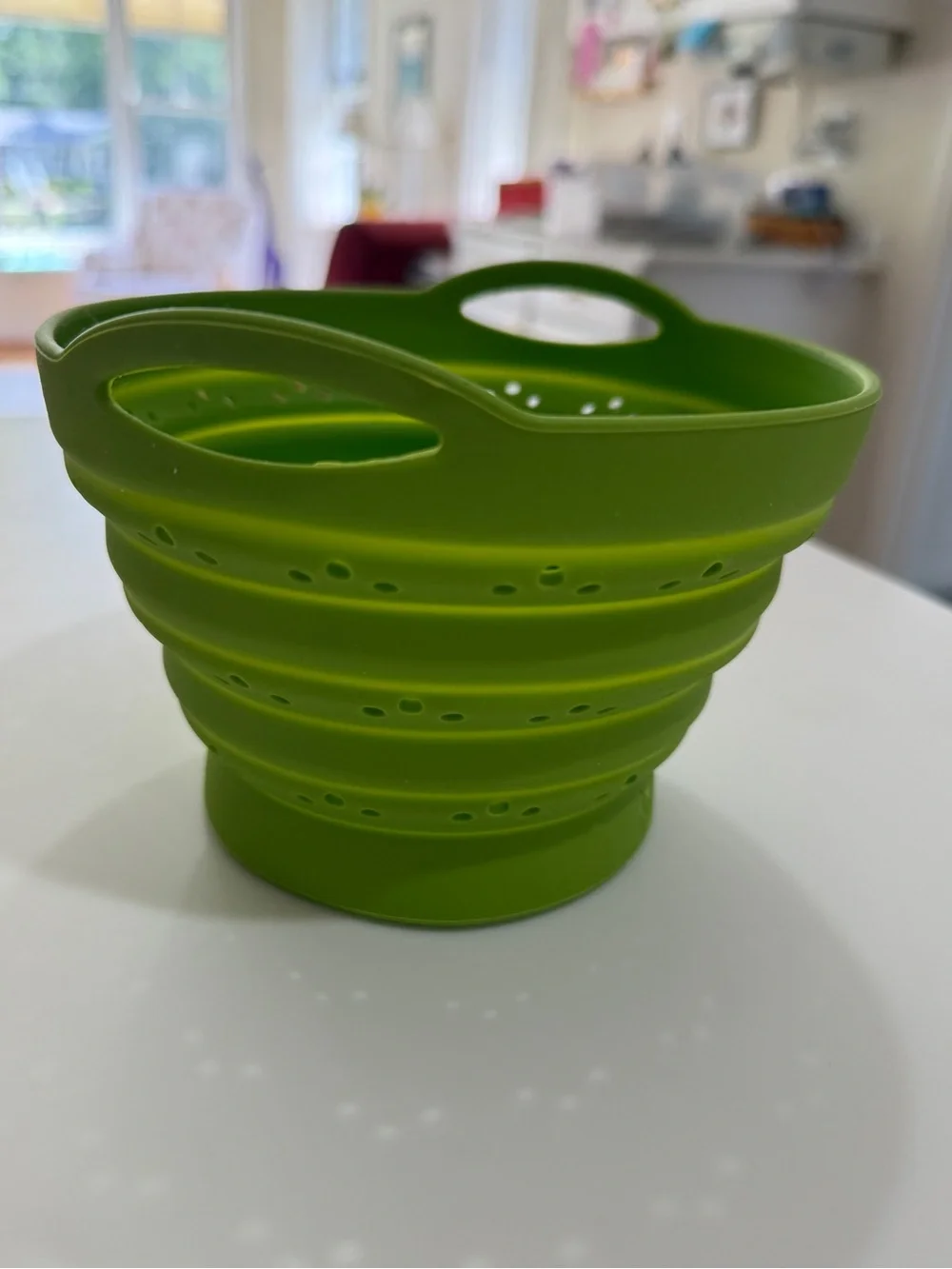 Joie Lime Green Silicone Collapsible Strainer